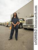 trabalhador, por, caminhões