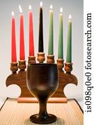 kwanzaa, velas, e, copo