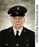 perfil, de, um, soldado