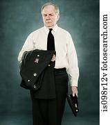 perfil, de, um, soldado