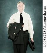 perfil, de, um, soldado