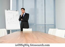 Businessman in meeting room
