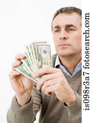 Man holding money