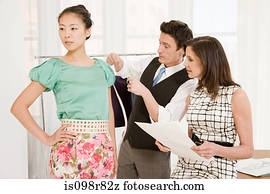 desenhistas moda, no trabalho