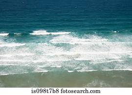 Atlantic ocean off cornwall