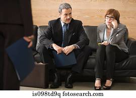 Business people waiting for job interview