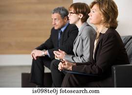 Business people waiting for job interview