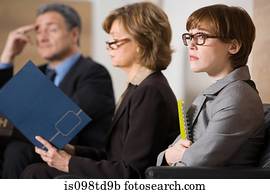 Business people waiting for job interview