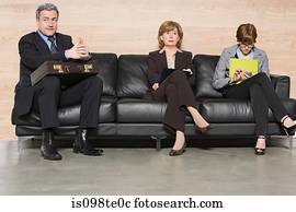 Business people waiting for job interview