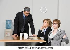 saliência, conversa, businesspeople