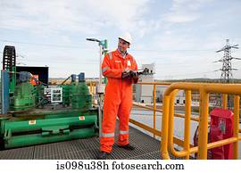 Engineer at industrial plant