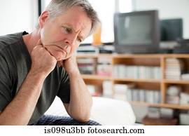 Depressed man