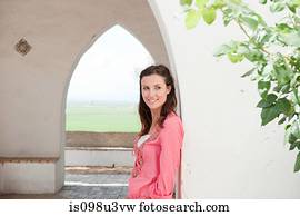 Young woman with brown hair, portrait