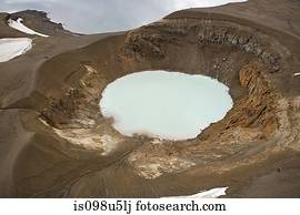 Iceland, viti volcanic crater lake