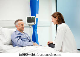 Male patient with doctor