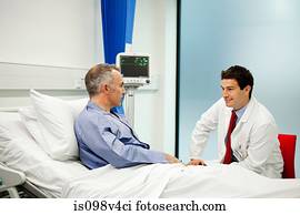 Male patient with doctor