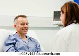 Male patient with doctor
