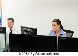 Businesspeople in office