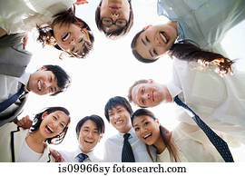 Businesspeople in a circle