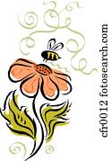 biene, und, blume biene, und, blume