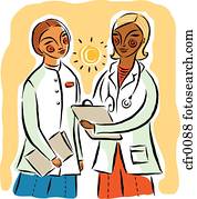 enfermeiras, conversando