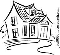 house b&w house b&w