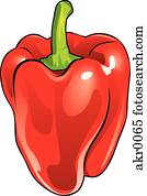 Green bell pepper Drawing | jba0793 | Fotosearch