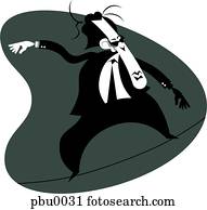 man trying to balance on a tightrope