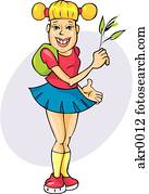 ילדה, ב, חצאית מיני