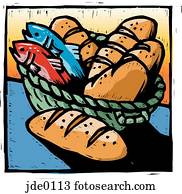 bread and fish bread and fish