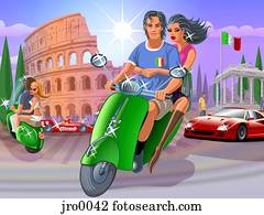 riding a moped in italy riding a moped in italy
