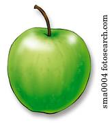 shiny green apple