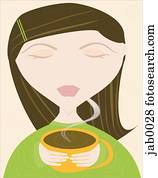 woman having coffee woman having coffee