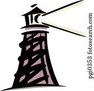A cartoon drawing of a light house A cartoon drawing of a light house
