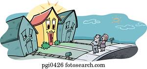 A couple looking at their dream house