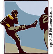 A football player during a game