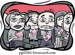 A group of office workers receiving pink slips