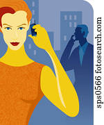 A woman talking on her cell phone