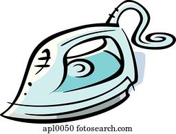 desenho, de, um, ferro