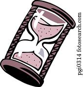 desenho, de, um, sandglass