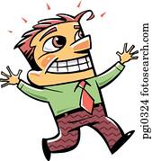 Drawing of a happy businessman