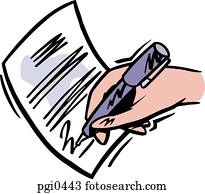 The signing of a document