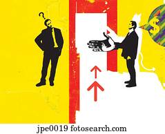 A man with giant hands shaking hands with another man A man with giant hands shaking hands with another man