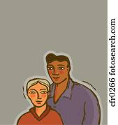 A picture of african american and caucasian men A picture of african american and caucasian men