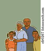 African american children with their grandparents African american children with their grandparents