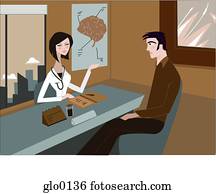 A doctor talking to her patient in her office