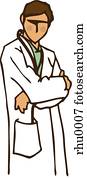 A doctor in a white coat with arms crossed