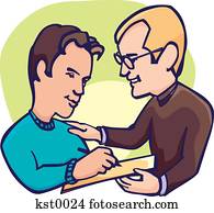 A man signing a contract