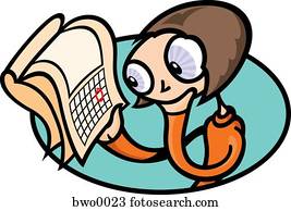 A woman looking at a calendar A woman looking at a calendar