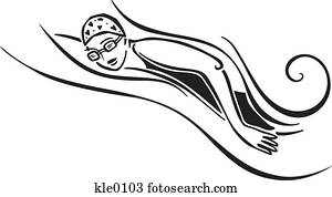 A woman swimming